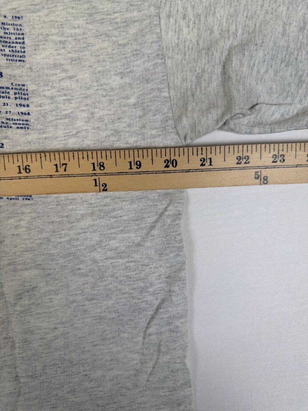 NASA Apollo Missions T Shirt Men Large Grey Space History Made in USA Vintage 90 - Picture 10 of 10
